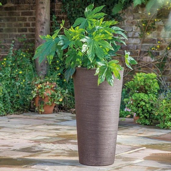 Stewart Varese Tall Vase Planter - Dark Brown - image 1