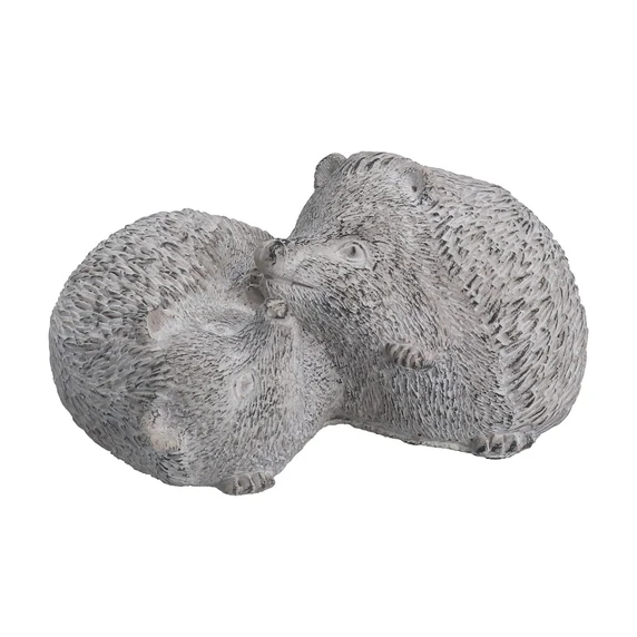 Stone Hedgehog Duo Ornament