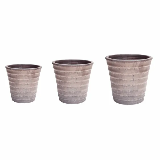 Ivyline Stow Mercury Tapered Ripple Planter Ø24cm - image 2
