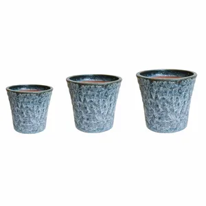 Ivyline Stow Sea Foam Volcanic Tapered Planter Ø24cm - image 2