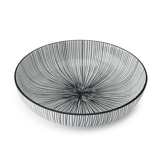 Striped Black Coupe Bowl - image 1
