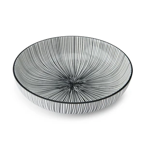 Striped Black Coupe Bowl - image 1