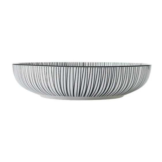 Striped Black Coupe Bowl - image 2