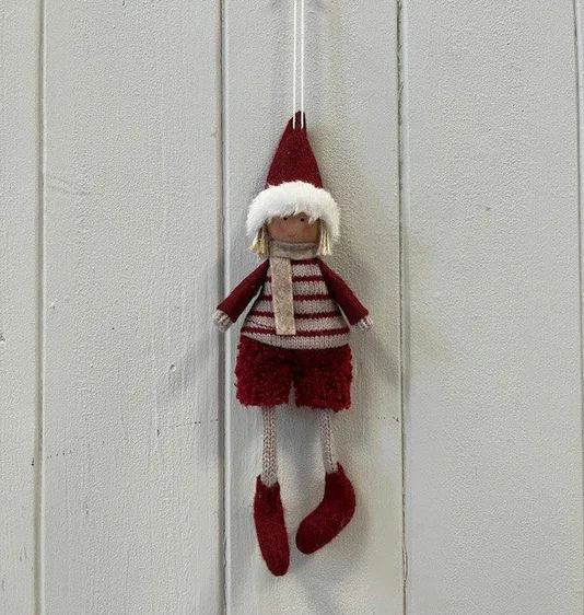 Stripey Jumper Doll Hanging Decoration