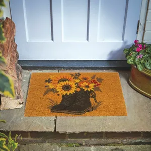 Sunflower Boots Doormat