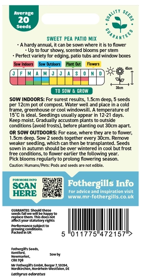 Sweet Pea Patio Mixed Seeds - image 2