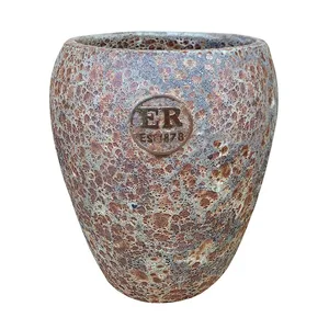 Tall Rust Urn Planter - Medium