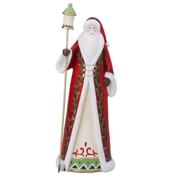 Tall Santa & Staff Figurine
