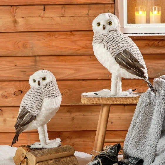 Tall Snowy Owl Decoration - Flying - image 3