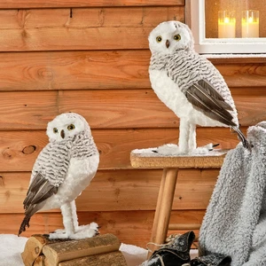 Tall Snowy Owl Decoration - Flying - image 3