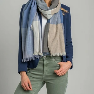 Cotton Checked Scarf