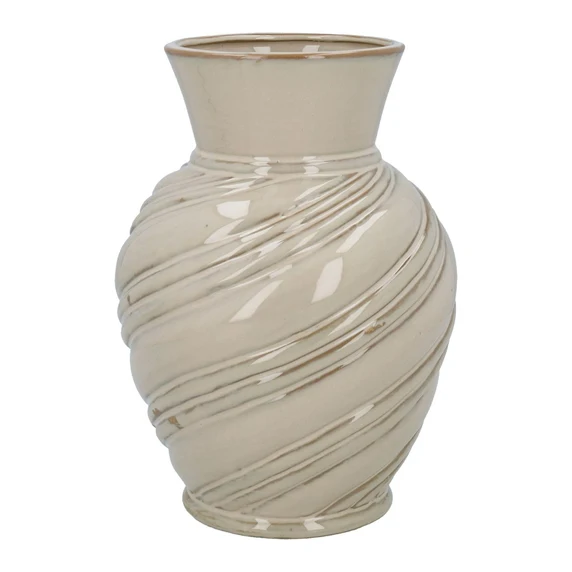 Taupe Twist Decorative Vase