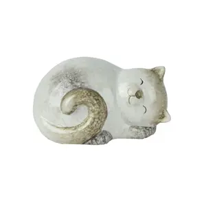 Terracotta Cat Garden Ornament - 6cm - image 2