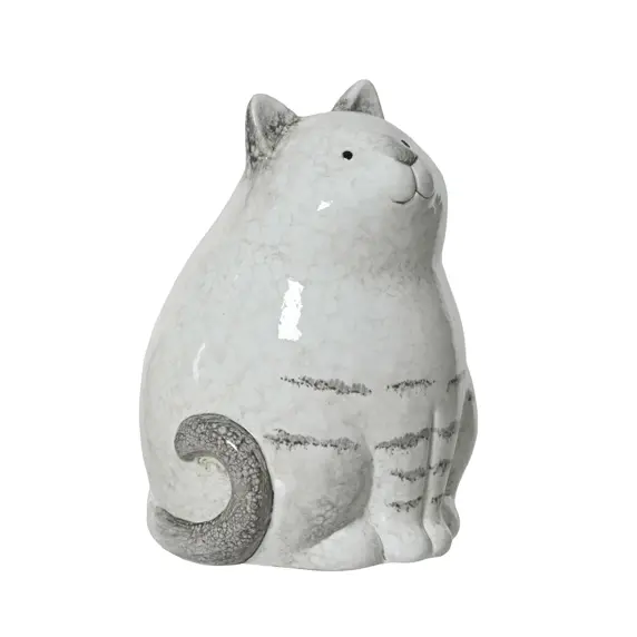 Terracotta Cat Garden Ornament - 14cm - image 2