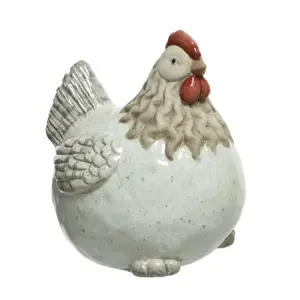 Terracotta Chicken Garden Ornament - 13.5cm - image 1