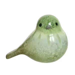 Terracotta Green Bird Garden Ornament - image 1