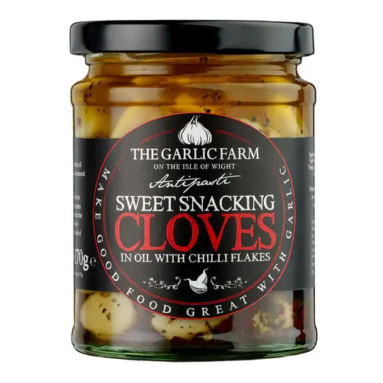 The Garlic Farm Sweet Snacking Cloves with Chilli 270g