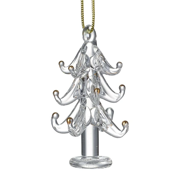 Tiered Glass Christmas Tree Hanging Decoration