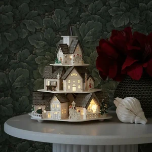Tiered Wooden Village Scene - image 1