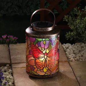Tiffany Style Butterfly Lantern - image 1