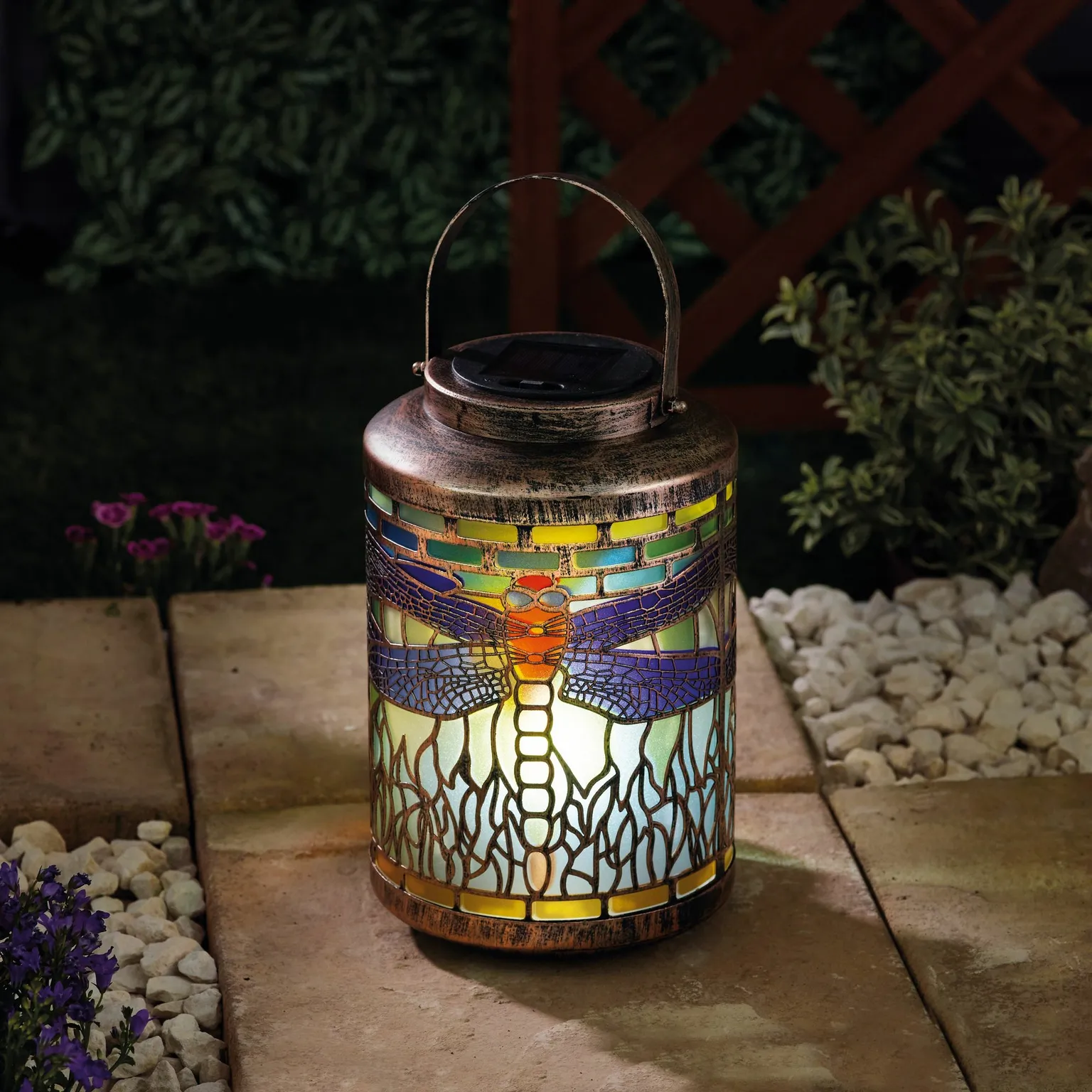 Tiffany Style Dragonfly Lantern - Cowell's Garden Centre | Woolsington