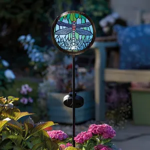 Tiffany Style Dragonfly Stake Light