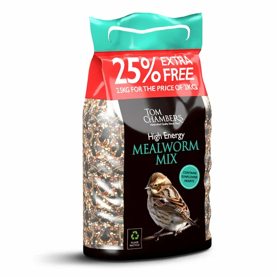 Tom Chambers High Energy Mealworm Mix 25% Extra Free