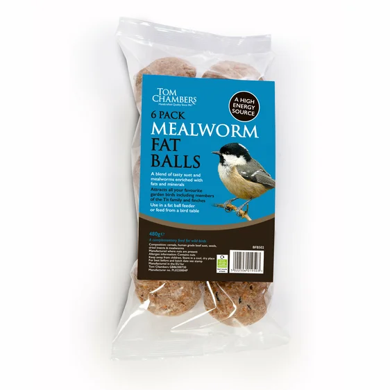 Tom Chambers Mealworm Fat Balls 6 Pack