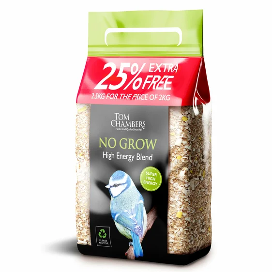 Tom Chambers No Grow High Energy Seed Blend 2kg + 25% Free
