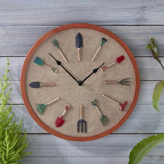 Tools Garden Clock