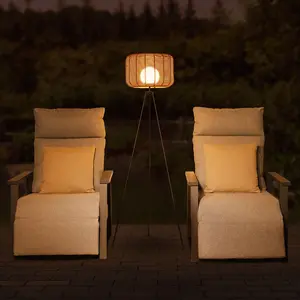 Toscana Sesame Rattan Floor Lamp - image 1