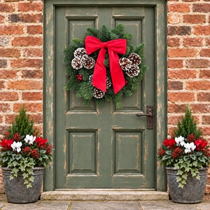 Traditional Red Wreath - 8" - image 2