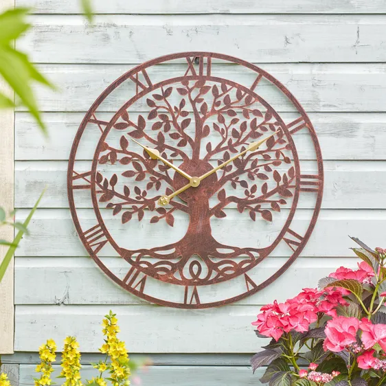 Tree Of Life Garden Clock 60cm