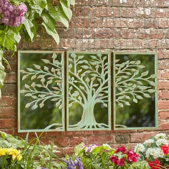 Tree of Life Triple Panel Mirror