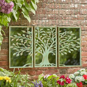 Tree of Life Triple Panel Mirror