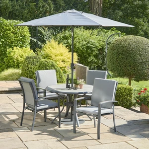 LeisureGrow Turin Dining Set & Parasol - image 1