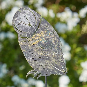 Tom Chambers Twilight Owl Plant Stake