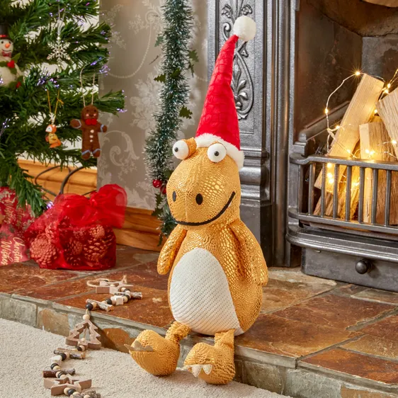 Tyrone Rex Christmas Plush - Gold