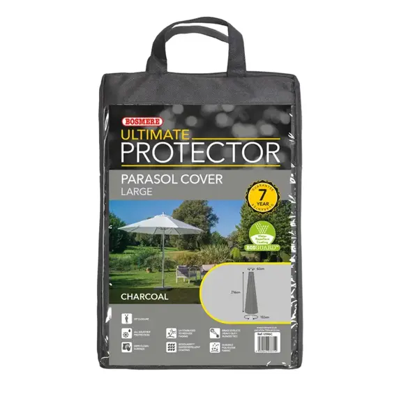 Ultimate Protector Charcoal Parasol Cover - Large - image 1