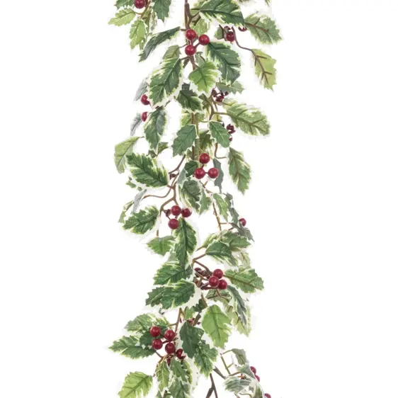 Variegated Holly Artificial Garland