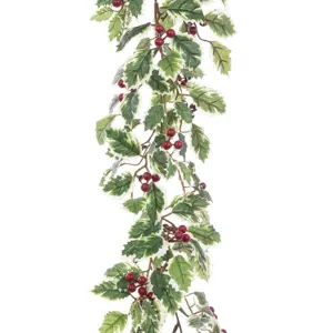 Variegated Holly Artificial Garland