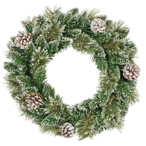 Victoria Artificial Frosted Wreath - image 2