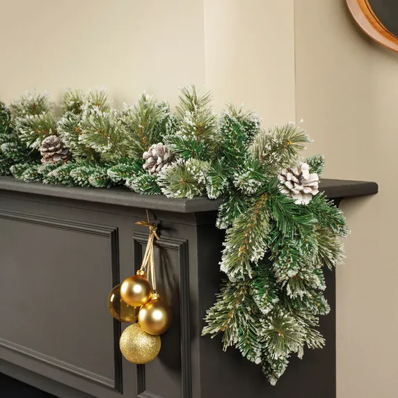 Victoria Frosted Artificial Garland - image 1
