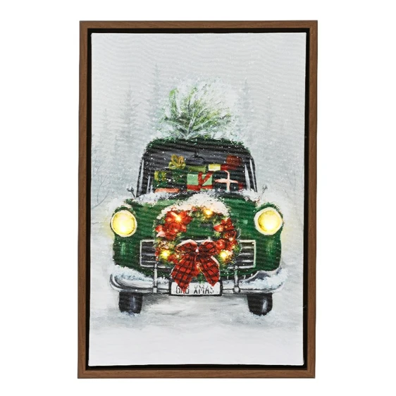 Wall Art With LED Lighting - Car