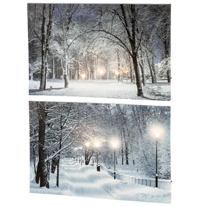 Wall Art With LED Lighting - Winter Scene