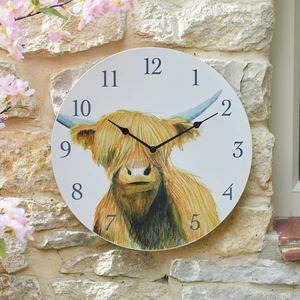Highland Cow Garden Clock