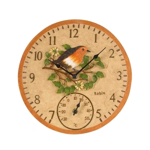 Wall Clock & Thermometer Robin - image 3