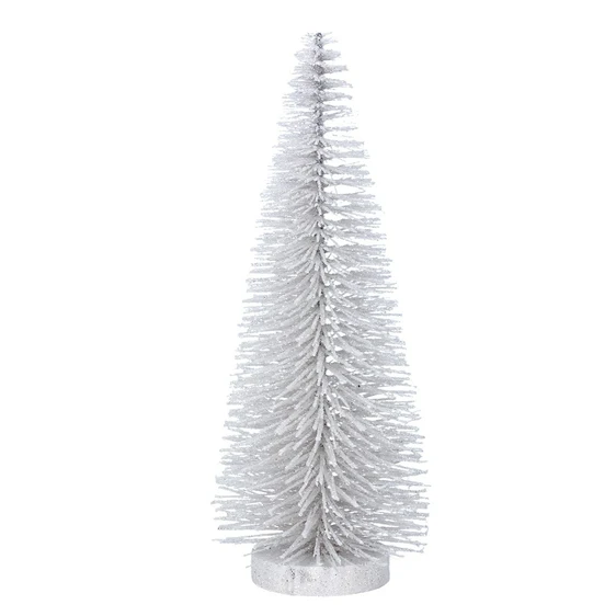 White Bristle Christmas Tree - Medium