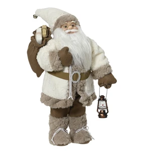 White & Bronze Santa Figurine - Medium