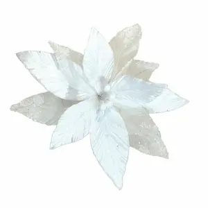 White Poinsettia Tree Stem - Style 4